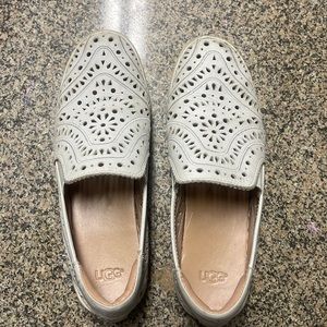 UGG White perforated Slip on Sneaker